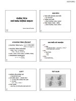 Bài giảng phân tích khí máu động mạch 