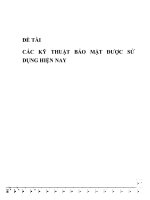Tiểu luận: Các kỹ thuật bảo mật được sử dụng hiện nay