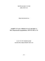 nghiên cứu quy trình sản xuất đồ hộp cá tra (pangasianodon hypophthalmus) sốt ớt chua cay