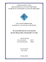 du lịch sinh thái ở xã mỹ khánh huyện phong điền, thành phố cần thơ