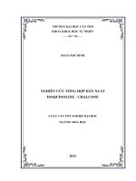 nghiên cứu tổng hợp dẫn xuất isoquinoline  chalcone