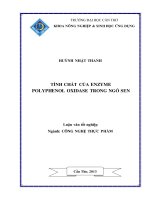 tính chất của enzyme polyphenol oxidase trong ngó sen