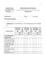 Phiếu đánh giá GV  TH theo QĐ14