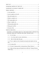 Khóa luận tốt nghiệp Khắc phục lỗi phát âm trong dạy học tập đọc cho học sinh lớp 3 trường tiểu học thanh lạng – thanh hóa – tuyên hóa – quảng bình