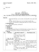 Giáo án công nghệ 8  4 cột chuẩn 