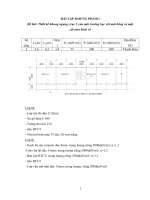 Thiết kế khung ngang, trục 3 của một trường học với mặt bằng và mặt cắt như hình vẽ
