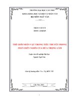 thế giới nhân vật trong tiểu thuyết phong thần diễn nghĩa của hứa trọng lâm