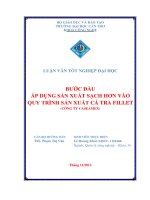 bước đầu áp dụng sản xuất sạch hơn vào quy trình sản xuất cá tra fillet (công ty caseamex)