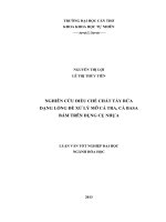 nghiên cứu điều chế chất tẩy rửa dạng lỏng để xử lý mỡ cá tra, cá basa bám trên dụng cụ nhựa