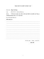 Kế toán chi phí sản xuất và tính giá thành sản phẩm tại công ty TNHH một thành viên v n t  việt nam