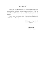 Kiểm toán khoản mục hàng tồn kho trong kiểm toán báo cáo tài chính do công ty TNHH dịch vụ tư vấn tài chính kế toán và kiểm toán nam việt thực hiện