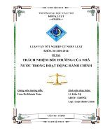 trách nhiệm bồi thường của nhà nước trong hoạt động hành chính