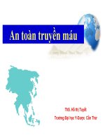 Bài giảng chỉ định và tai biến truyền máu 