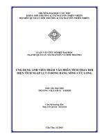 ứng dụng ảnh viễn thám vào phân tích thay đổi diện tích ngập lụt ở đồng bằng sông cửu long