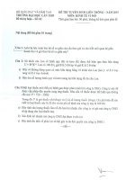 Đề thi Kinh Tế Vi Mô 2015 Trường ĐH Cần Thơ