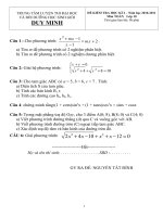 Đề 2 Kiểm Tra HK II Toán 10 (TTDuyMinh)
