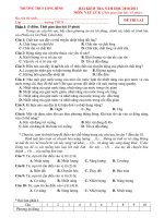 ĐỀ VÀ ĐÁP ÁN ,MA TRẬN VẬT LÝ 8(ĐỀ THI LẠI)