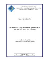 nghiên cứu quy trình chế biến đồ hộp xíu mại tép thịt sốt cà chua