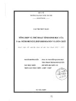 Tổng hợp và thử hoạt tính sinh học của 5   (m nitrobenzyliden) thiazolidin   2,4   dion và dẫn chất