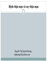 Bài giảng suy thận mới