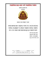 Báo Cáo Thực Tập Chuyên Ngành Tài Chính Ngân Hàng  2015