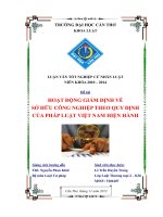 Hoạt động giám định về sở hữu công nghiệp theo quy định của pháp luật việt nam hiện hành