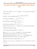 Phương trình mũ và logarit với tham số