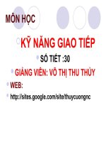 bài giảng phần mở đầu kuỹ năng giao tiếp 