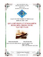 quy chế pháp lý về bảo hiểm hàng hóa trong nước tại việt nam