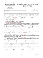 Đề thi thử ĐH số 1 năm 2011(có đáp án chuẩn)