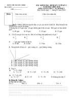 Toán TV lớp 3 cuối kỳ I