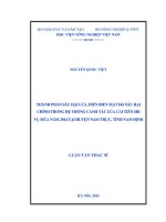 thành phần sâu hại lúa, diễn biến mật độ sâu hại chính trong hệ thống canh tác lúa cải tiến sri vụ mùa năm 2014 tại huyện nam trực, tỉnh nam định