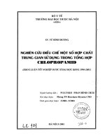 Nghiên cứu điều chế một số hợp chất trung gian sử dụng trong tổng hợp chlopropamid