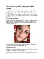 Bí quyết giúp bạn trẻ lâu