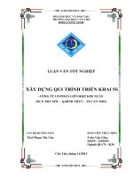 xây dựng qui trình triển khai 5s  công ty cổ phần liên hiệp kim xuân (kcn trà nóc – q.bình thủy – tp.cần thơ)