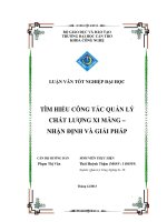 tìm hiểu công tác quản lý chất lượng xi măng – nhận định và giải pháp (xí nghiệp 406  công ty 622)