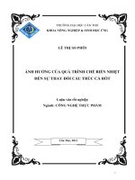 ảnh hưởng của quá trình chế biến nhiệt đến sự thay đổi cấu trúc cà rốt
