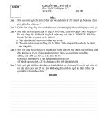 Đề kiểm tra hk II(vật lí 9)