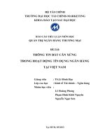 Tiểu luận thông tin bất cân xứng trong hoạt động tín dụng ngân hàng tại việt nam( 32 trang )