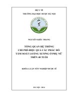 Tổng quan hệ thống chi phí   hiệu quả các phác đồ tầm soát loãng xương ở phụ nữ trên 40 tuổi