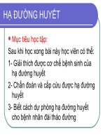 Baid giảng hạ đường huyết 