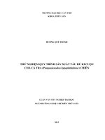 thử nghiệm quy trình sản xuất tàu hủ ki cuộn chả cá tra (pangasianodon hypophthalmus) chiên