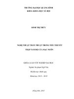 Nghệ thuật trần thuật trong tiểu thuyết thập tam bộ của mạc ngôn 