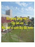 Bài giảng tiếng việt 3 tuần 12 bài tập làm văn   nói, viết về cảnh đất nước 