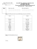 Toán   TV lớp 1 cuối kỳ II