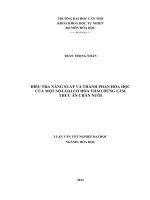 điều tra năng suất và thành phần hóa học của một số loại cỏ hòa thảo dùng làm thức ăn chăn nuôi