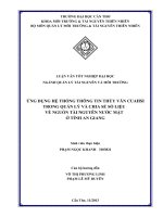 ứng dụng hệ thống thông tin thủy văn cuahsi trong quản lý và chia sẻ số liệu về nguồn tài nguyên nước mặt ở tỉnh an giang