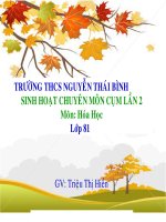 TỈ KHỐI CỦA CHẤT KHÍ