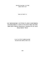 xác định độ độc cấp tính của deltamethrine, fenitrothion và hexaconazole đối với tôm thẻ chân trắng (litopenaeus vannamei) ở các giai đoạn khác nhau