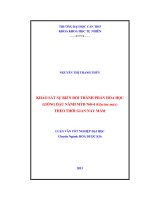 khảo sát sự biến đổi thành phần hóa học giống đậu nành mtđ 7604 (glycine max) theo thời gian nẩy mầm